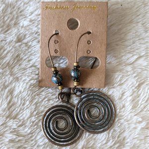 🎀Free Gift🎀 Bronze Boho Dangling Earrings (NWT)